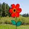 In the Breeze 19 Inch Red Sunflower Wind Spinner with Leaves - Includes Ground Stake - Colorful Flower for your Yard and Garden
